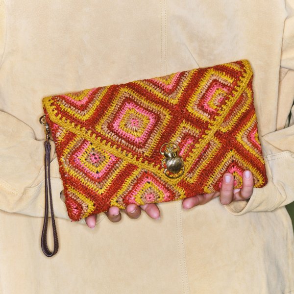 CLARIS VIROT POCHETTE RAPHIA